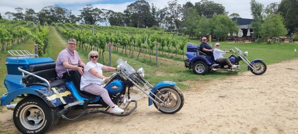 Southern highlands vineyard tour wine tasting motorcycle sydney nsw wild ride wollongong trike ride harley